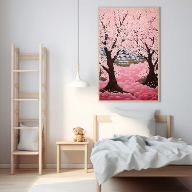 Cherry Blossom Dot Painting